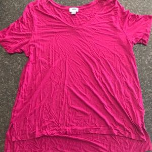 pink flowy tee shirt